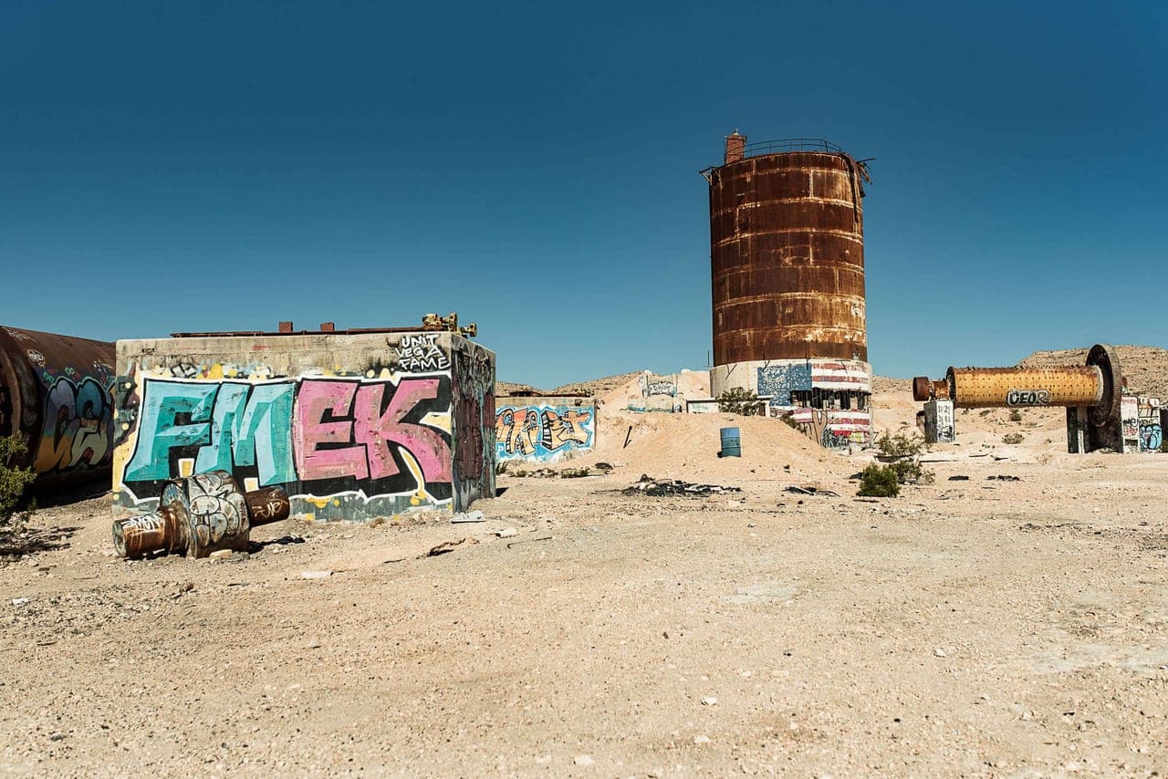 Abandoned cement plant in the Nevada desert — the Operation: Cement Factory 2026 scenario site.